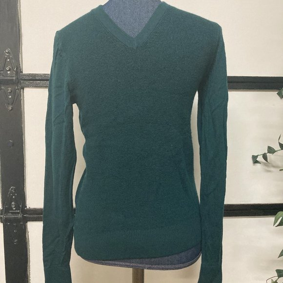 Mens Armani Exchange Lightweight Green Wool Sweater Size Small - Picture 1 of 5